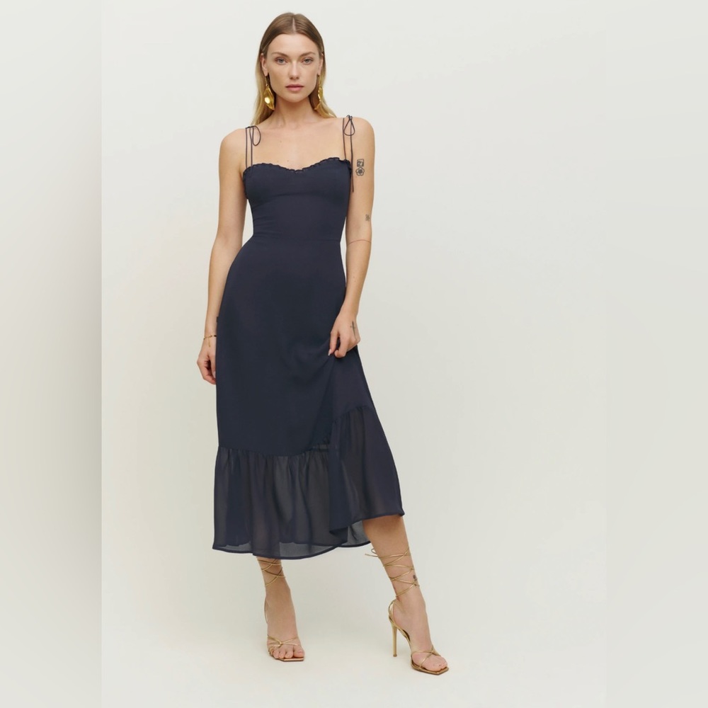 NWT Reformation Navy Enya dress
